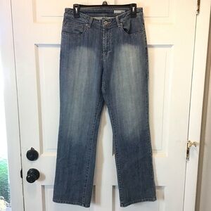 Chico’s Womens Platinum Vintage Wash Stretch Denim Bootcut Jeans Size 1 (US8)
